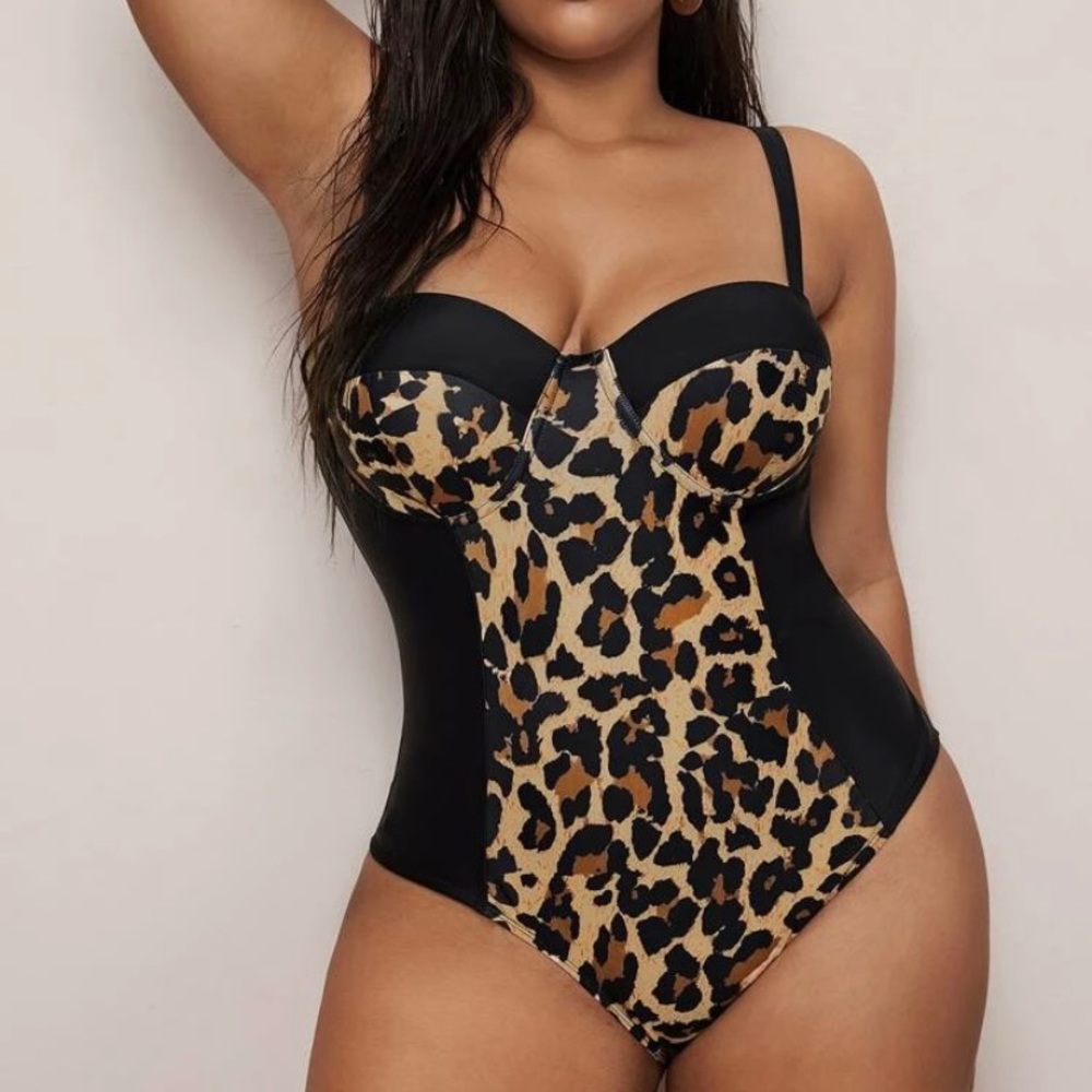 Shein 3X Leopard Bathing Suit One Piece Brans New